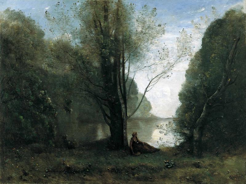 Jean-Baptiste-Camille Corot The Solitude Germany oil painting art